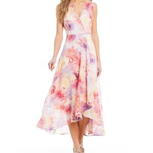 Calvin Klein Chiffon Floral Midi Dress